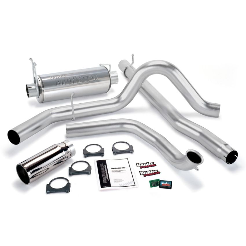 Banks Power 47514 00-03 Ford 7.3L / Excursion Git-Kit - SS Single Exhaust w/ Chrome Tip