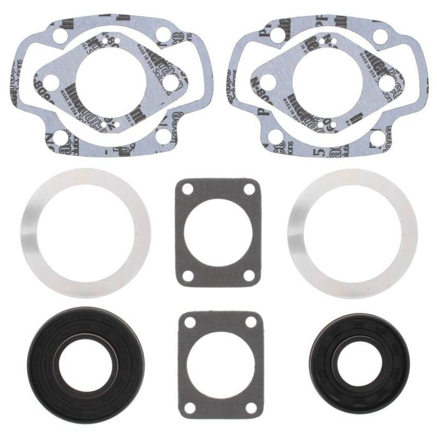 Vertex Pistons 711055 Vertex Gaskets 73-75 Arctic Cat Twin 340 (Kawasaki) FA/2 Complete Gasket Kit w/ Oil Seals