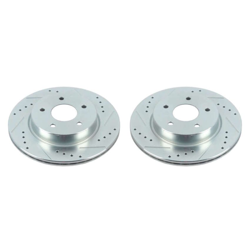 PowerStop JBR1783XPR PowerStop Evolution Performance Drilled, Slotted & Plated Brake Rotor Pair