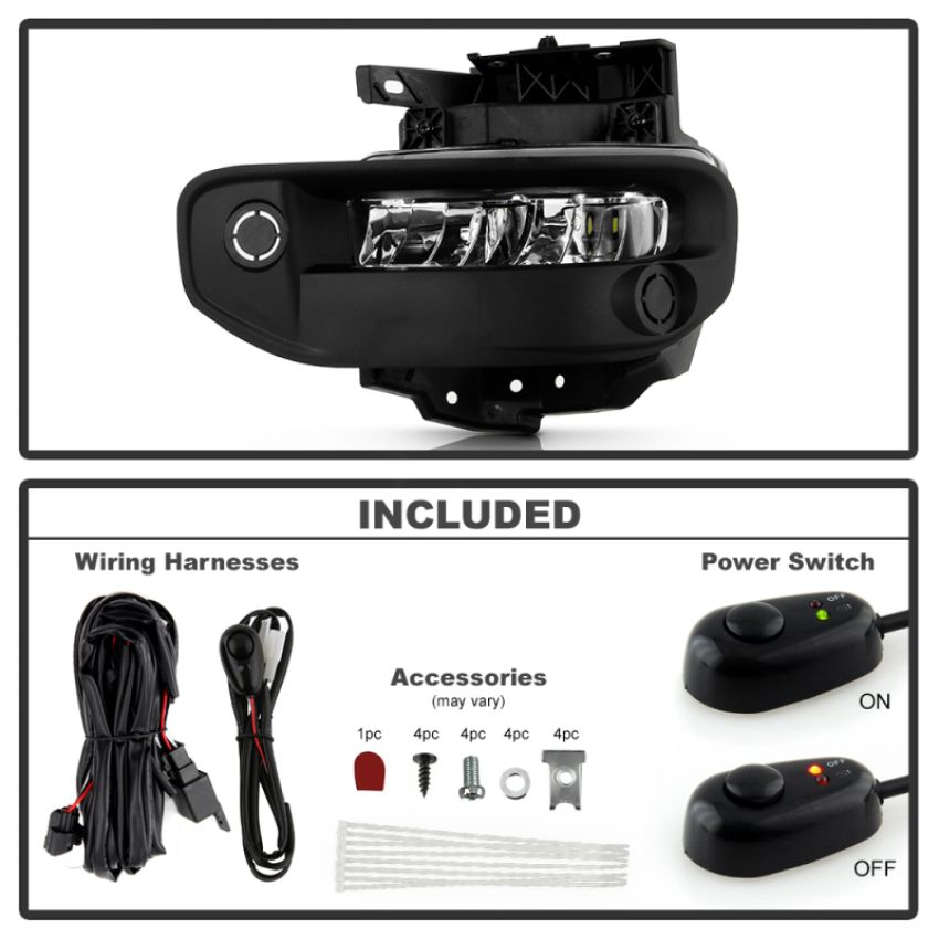 SPYDER 9051067 OEM Full LED Fog Lights W/Universal Switch