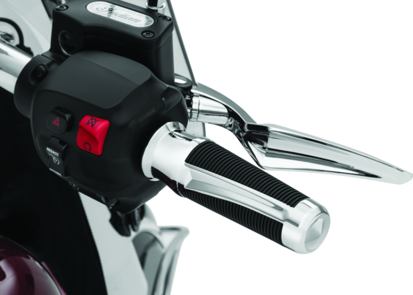 Kuryakyn 5766 Phantom Grips Indian Chrome