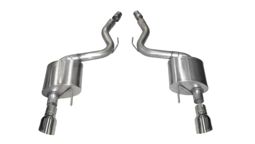 CORSA Performance 14326 Corsa 2015-2017 Ford Mustang GT 5.0 3in Axle Back Exhaust Polish Dual 4.5in Tip Sport