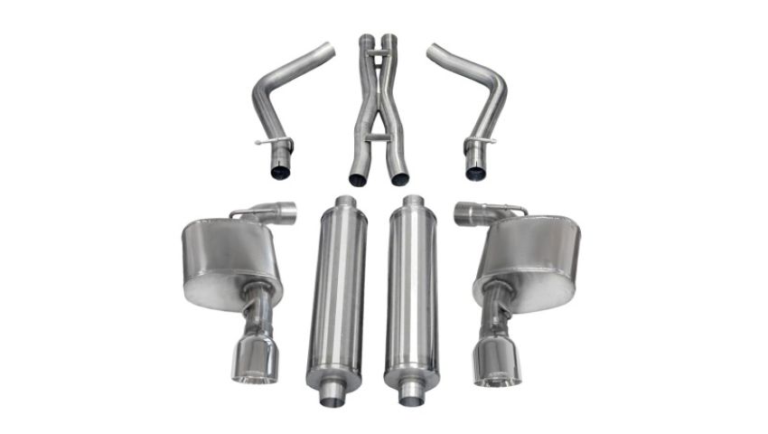 CORSA Performance 14463 Corsa 2012-2013 Dodge Charger SRT-8 6.4L V8 Polished Sport Cat-Back Exhaust