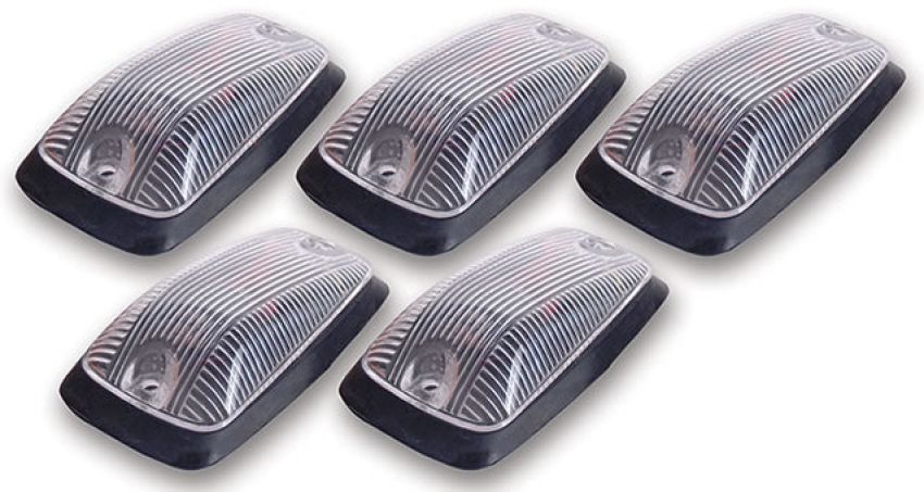 Pacer Performance 20-220C Clear Hi-5 Cab Roof Light Kit, 88-02 GM Style