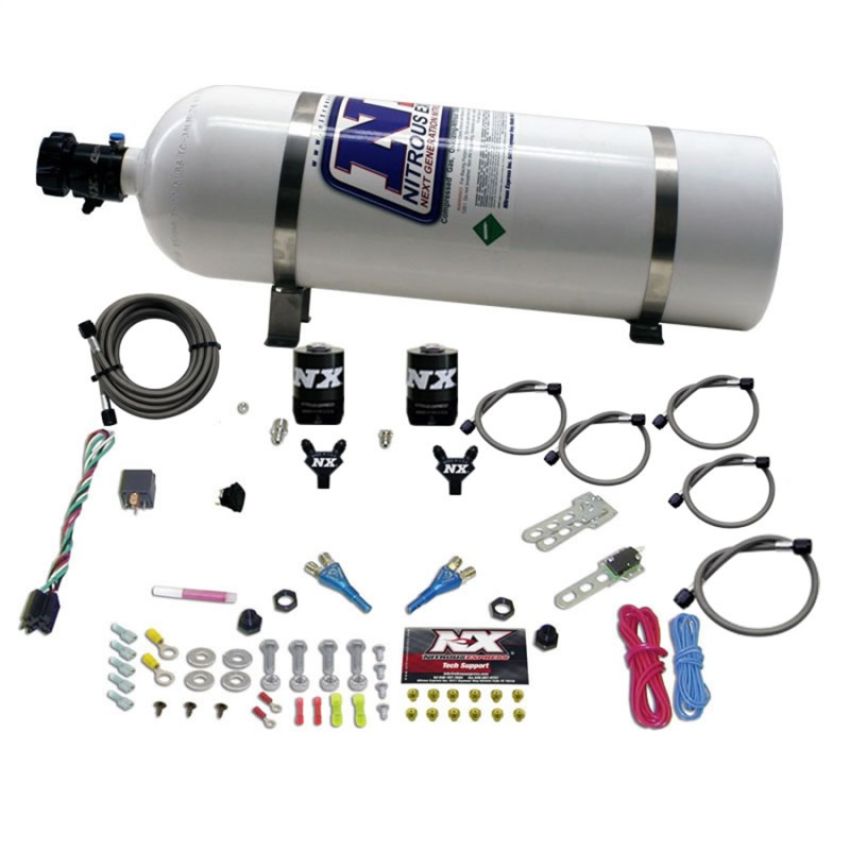 Nitrous Express 20325-15 DODGE VIPER EFI DUAL NOZZLE (100-300HP) WITH 15LB BOTTLE