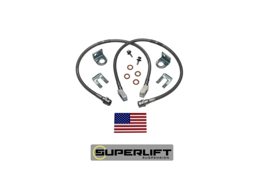 Superlift 91415 82-86 Jeep CJ w/ 2-4in Lift Kit (Pair) Bullet Proof Brake Hoses