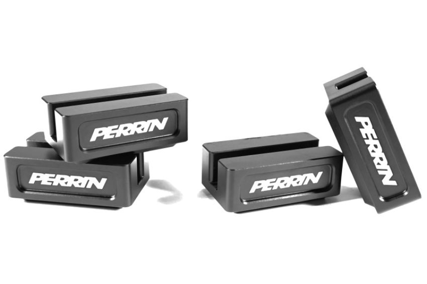 Perrin Performance PSP-BDY-040BK Perrin Jack Pad Set for Subaru (5pc) - Black