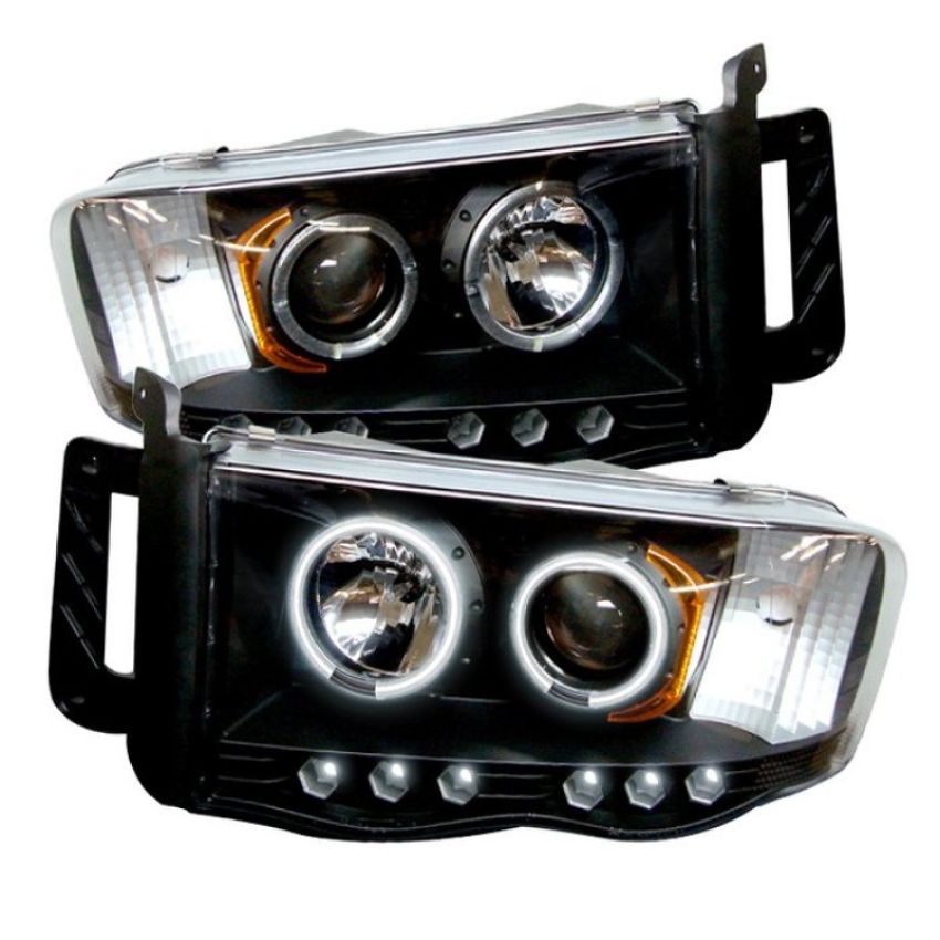SPYDER 5009951 Projector Headlights - CCFL Halo - Black