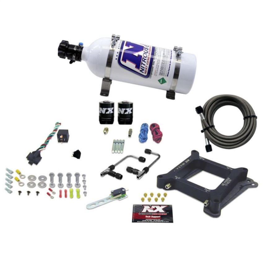 Nitrous Express 60040-05 4150 Gemini STAGE 6 (50-100-150-200-250-300HP) WITH 5LB BOTTLE.