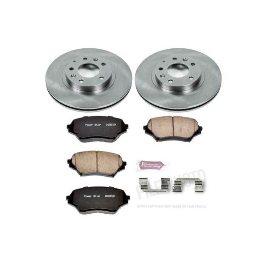 PowerStop KOE4659 OE Stock Replacement Low-Dust Ceramic Brake Pad and Rotor Kit