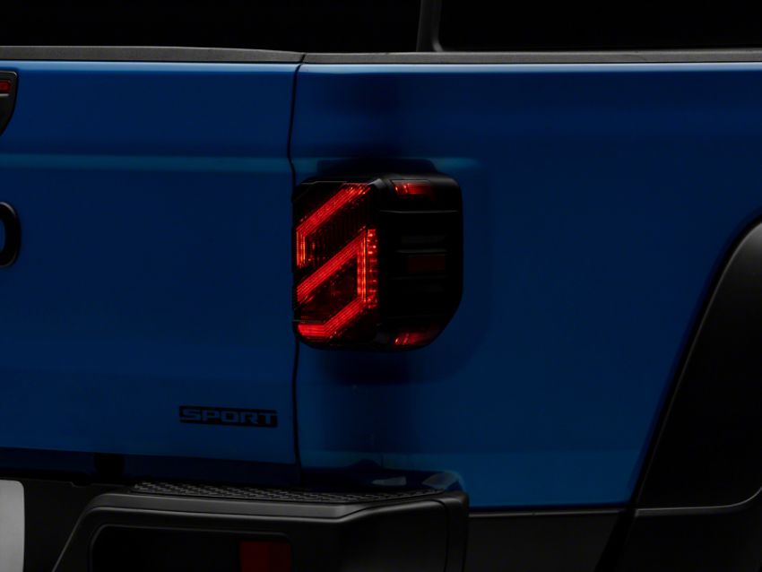 Raxiom JG18584 20-23 Jeep Gladiator JT Axial Series LED Tail Lights- Blk Housing (Smoked Lens)