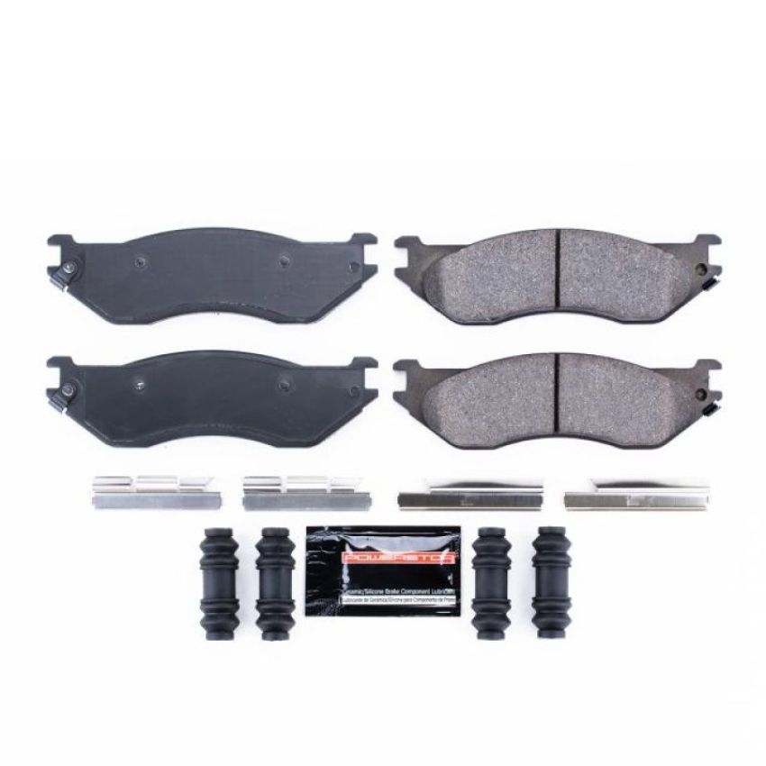 PowerStop Z23-897 PowerStop - Z23 Daily Driver Carbon-Fiber Ceramic Brake Pads with Hardware Kit