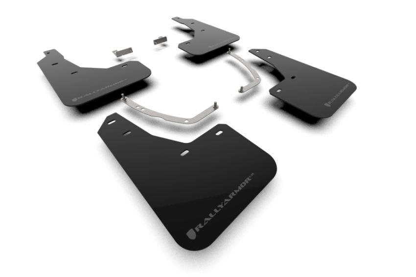 Rally Armor MF137-UR-BLK-SIL Black Mud Flap/Silver Logo