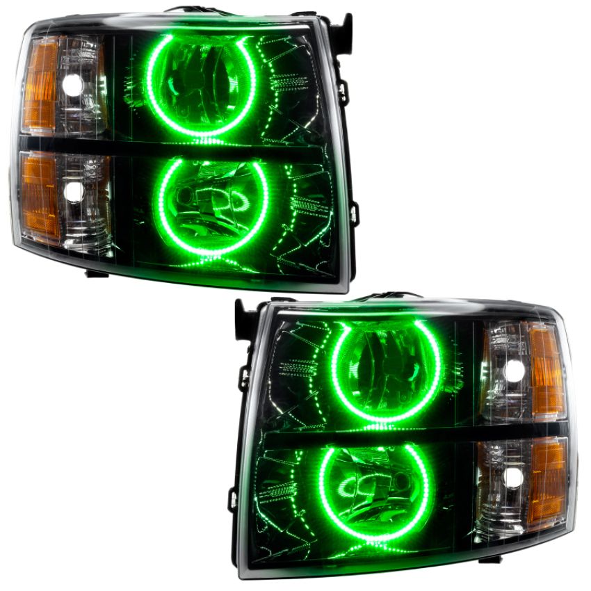 Oracle Lighting 7105-004 SMD Pre-Assembled Headlights, Black, Round Style, Green