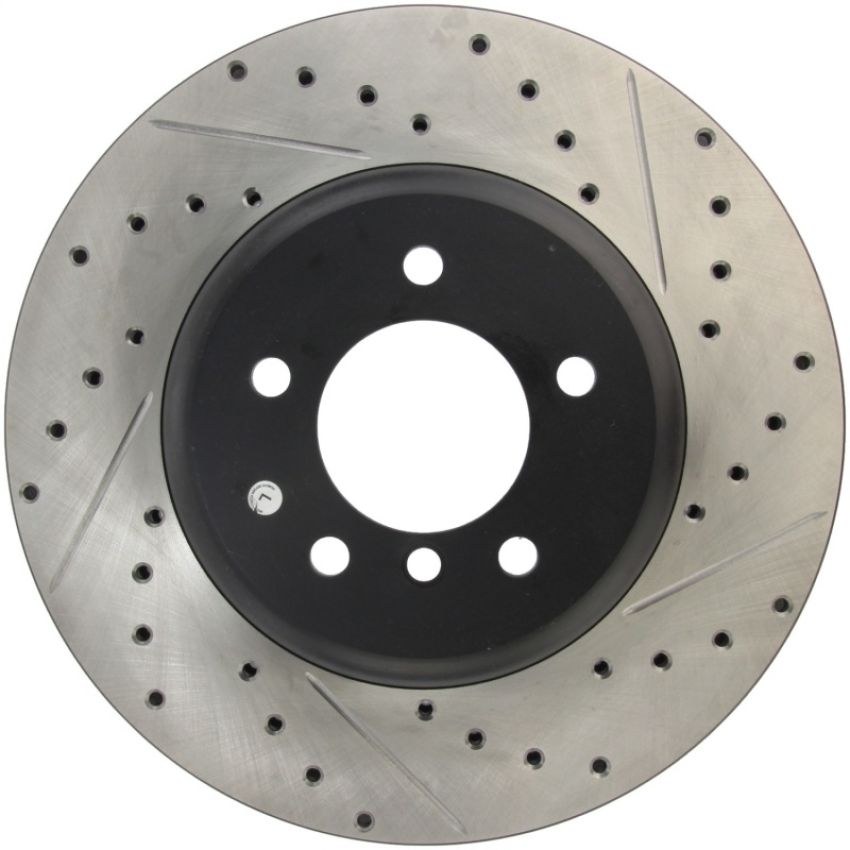 Stoptech 127.34071L 08-09 BMW 535 Series / 04-09 545i/550i/645Ci/650i Slotted & Drilled Left Front Rotor