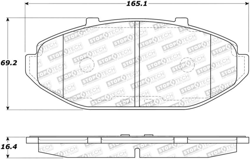 Stoptech 308.07480 Street Brake Pads
