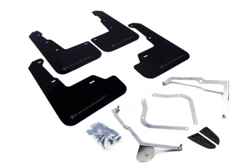 Rally Armor MF32-UR-BLK/GRY Black Mud Flap/Grey Logo