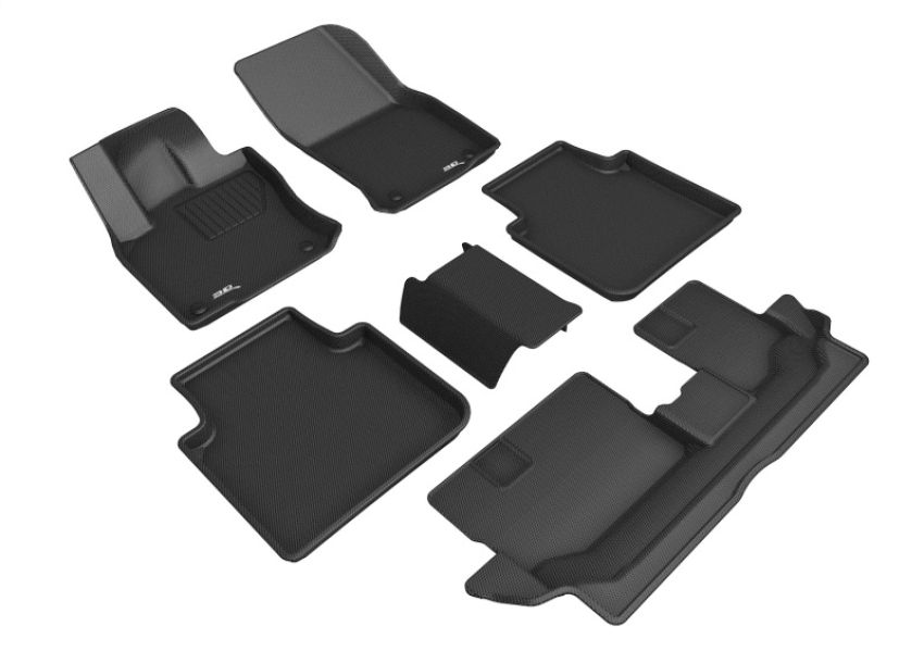3D MAXpider L1VW10701509 18-24 Volkswagen Tiguan 7-Seats Kagu Black R1 R2 R3