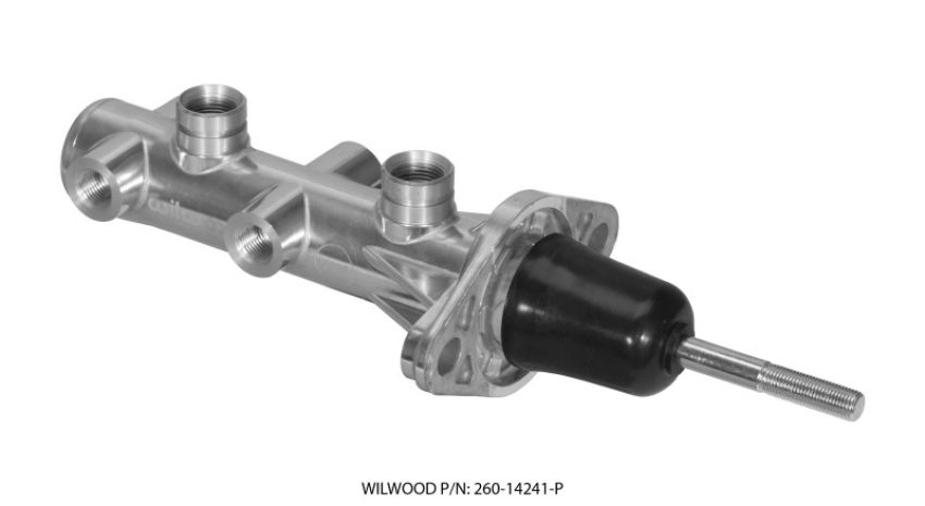 Wilwood 260-14241-P Tandem Remote Master Cylinder - 7/8in Bore Ball Burnished