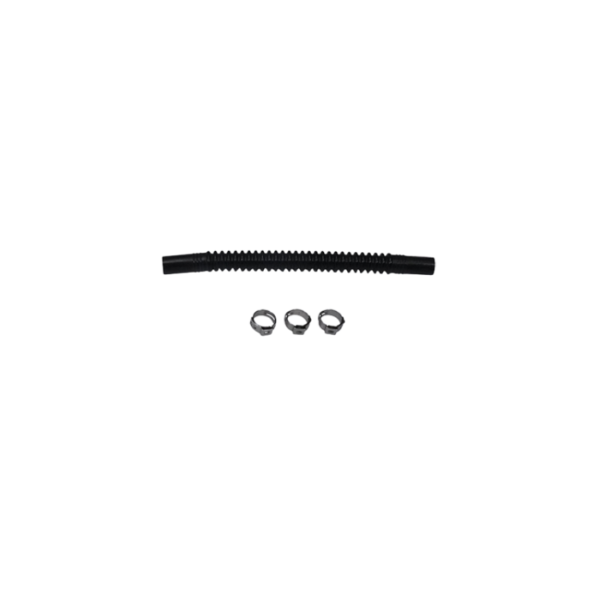 DeatschWerks 9-CT-6-38 Convoluted Tubing 150mm Length x 10mm ID Side 1 x 10mm ID Side 2 - Black