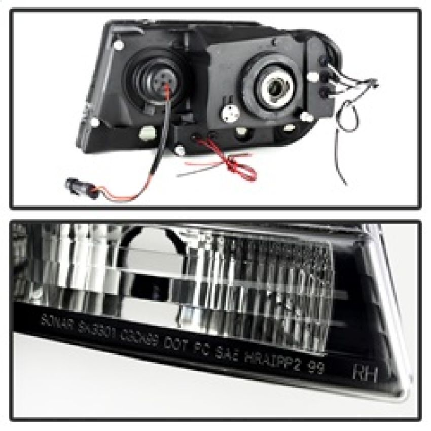SPYDER 5078568 Projector Headlights - LED Halo - Black Smoke
