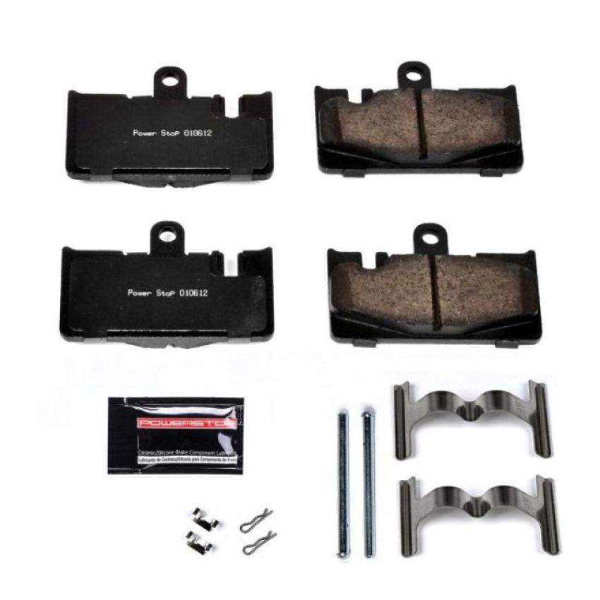 PowerStop Z23-871 PowerStop - Z23 Daily Driver Carbon-Fiber Ceramic Brake Pads with Hardware Kit