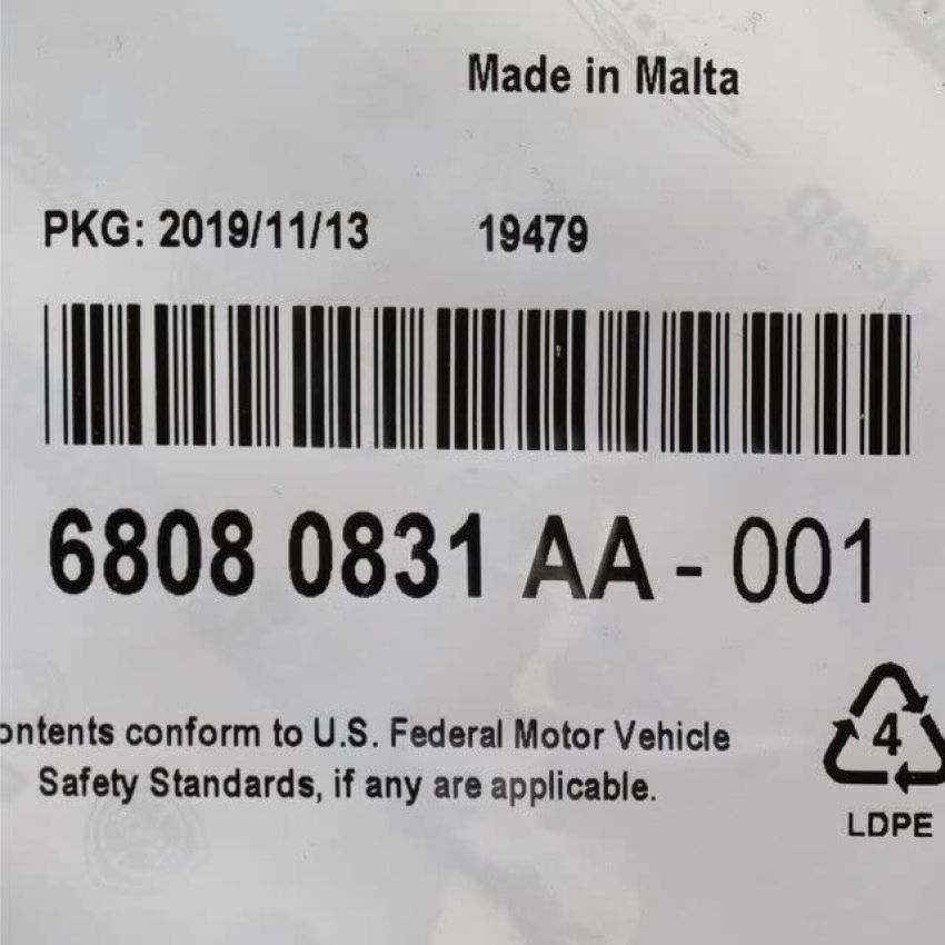 Mopar 68080831AA O RING KIT, Fuel Injector