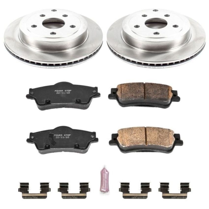 PowerStop KOE5525 OE Stock Replacement Low-Dust Ceramic Brake Pad and Rotor Kit