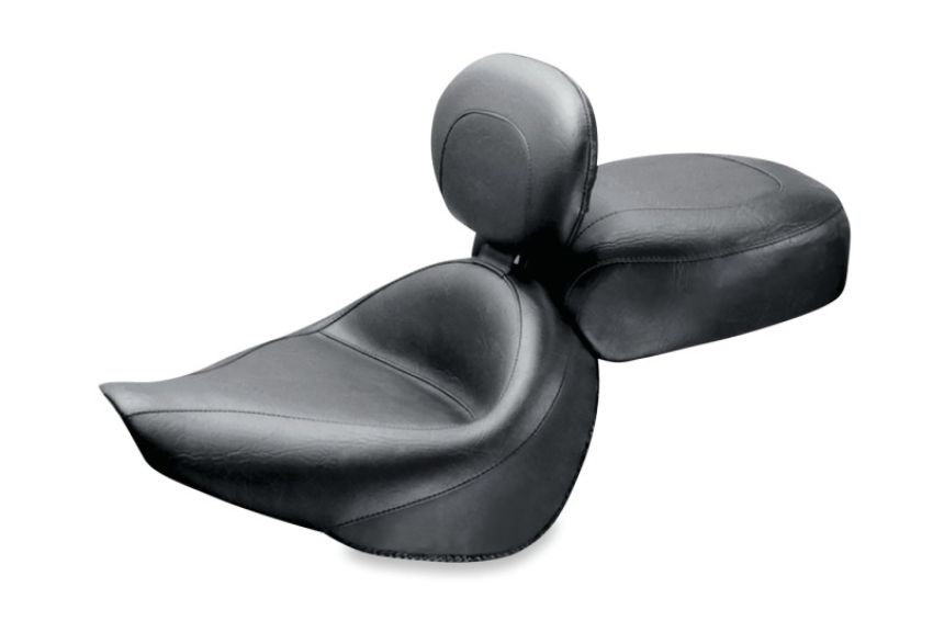 Mustang Motorcycle 79251 Mustang 95-05 Kawasaki Vulcan 800,96-05 800 Classic Touring 2PC Seat w/Driver Backrest - Black