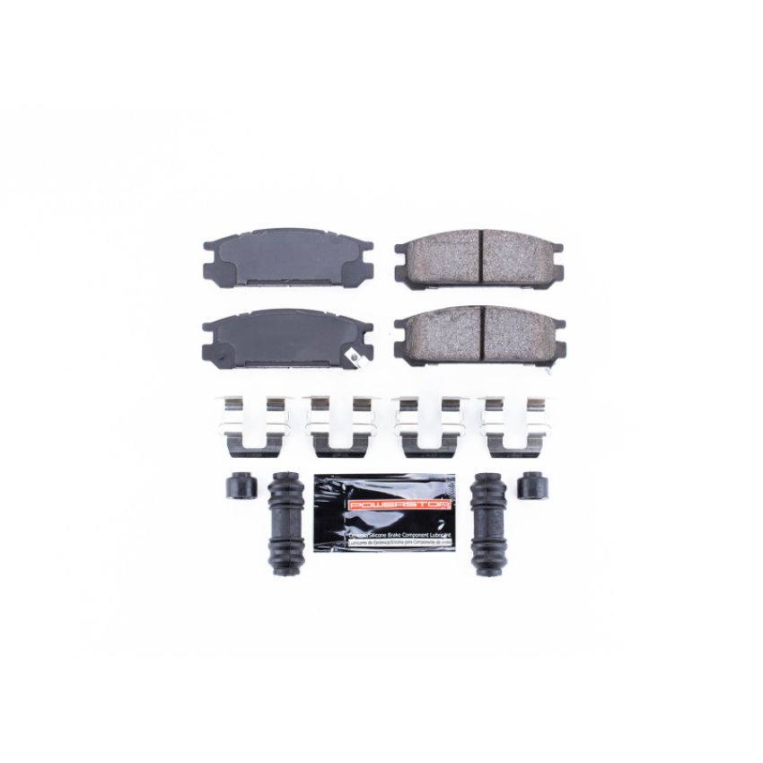 PowerStop Z23-471 PowerStop - Z23 Daily Driver Carbon-Fiber Ceramic Brake Pads with Hardware Kit