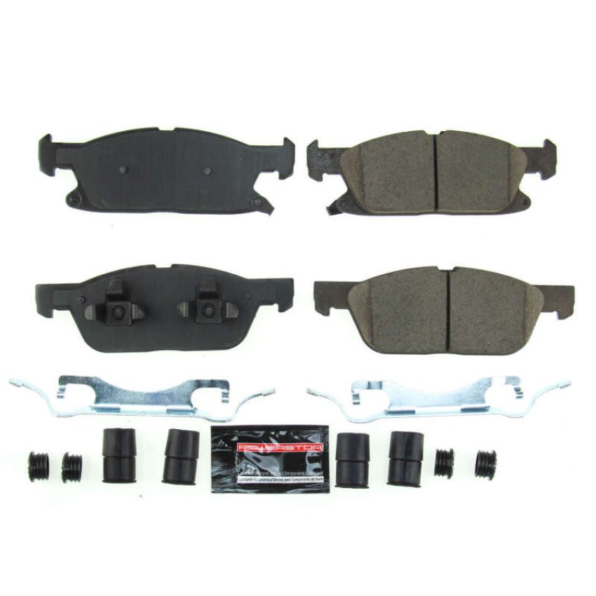 PowerStop Z23-2180 PowerStop - Z23 Daily Driver Carbon-Fiber Ceramic Brake Pads with Hardware Kit