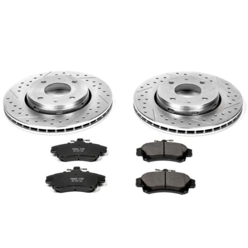PowerStop K911 Z23 Daily Driver Carbon-Fiber Ceramic Brake Pad and Drilled & Slotted Rotor Kit