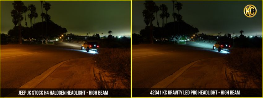 KC HiLiTES 42341 KC Headlights Gravity LED 7in 2-Light - 2007-2018 Jeep Wrangler JK 2/4-Door