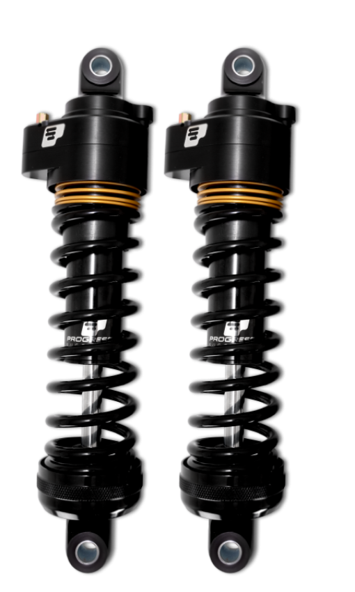 Progressive 944-4019UL-QPS Harley Ultra Low-QPS 944 Series Shocks, 12.5in, 11in Ride Height Heavy Duty - Black / G
