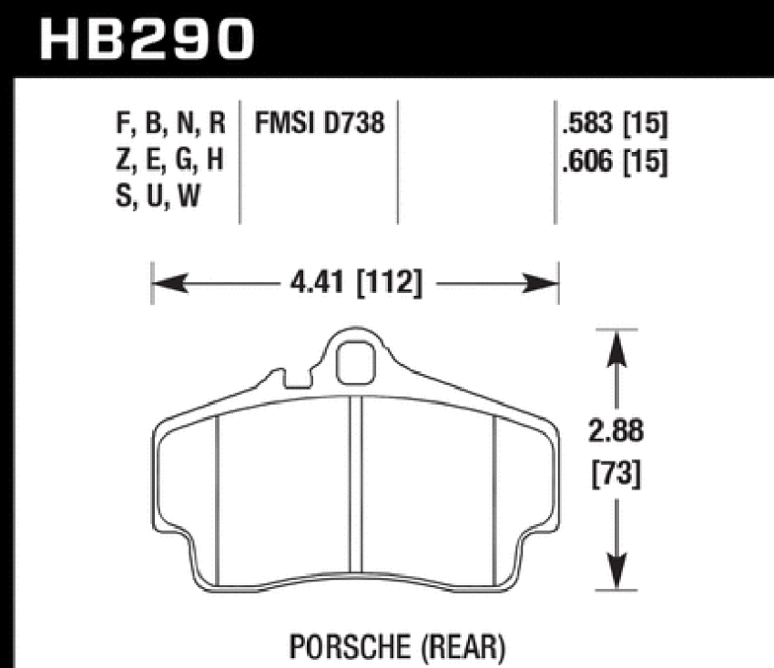 Hawk Performance HB290D.583 ER-1 Disc Brake Pad