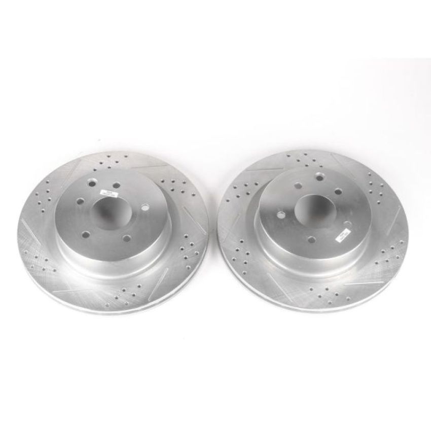 PowerStop JBR1108XPR PowerStop Evolution Performance Drilled, Slotted & Plated Brake Rotor Pair