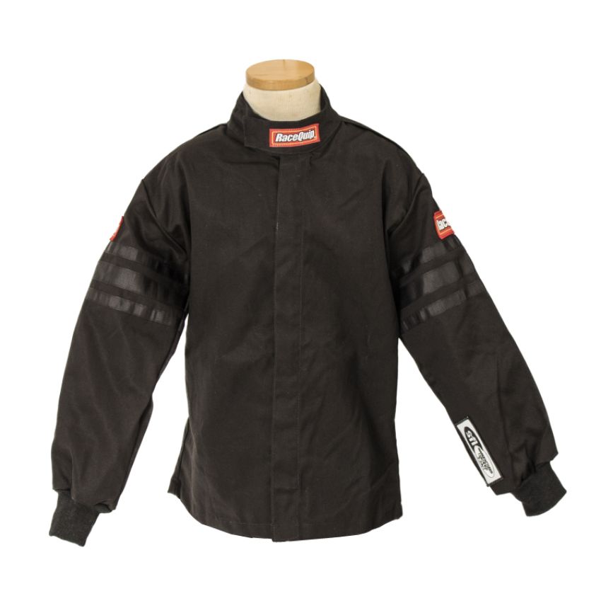 Racequip 1969993 Black Trim SFI-1 JR. Jacket - KMedium