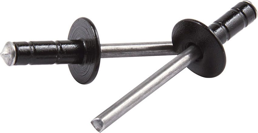 ALLSTAR PERFORMANCE ALL18075 Med Hd Rivet Black 250pk Multi Grip Alum Mandrel