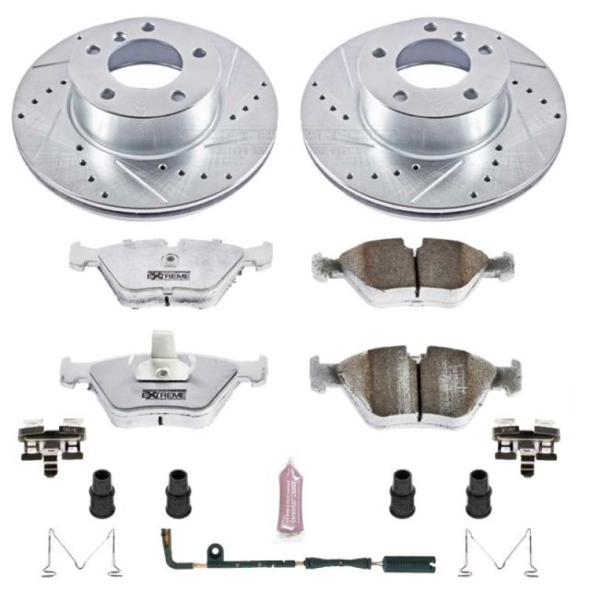 PowerStop K628-26 Z26 Street Performance Ceramic Brake Pad and Drilled & Slotted Rotor Kit