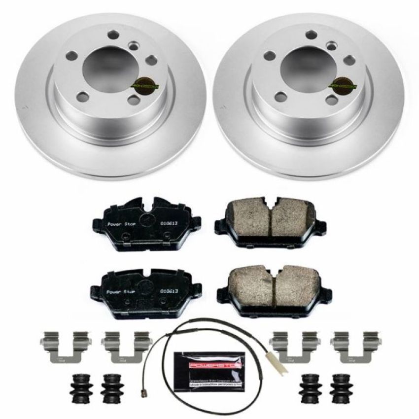 PowerStop CRK6664 Genuine Geomet Coated Rotor and Carbon-Fiber Ceramic Brake Pad Kit