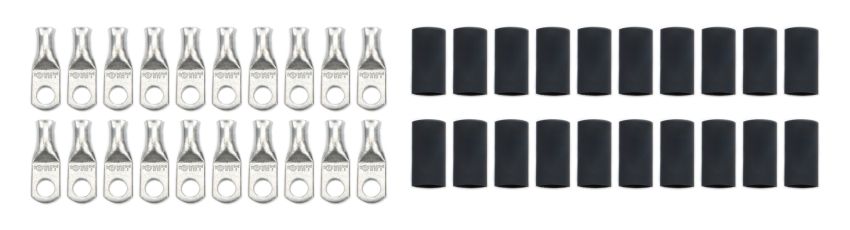QUICKCAR RACING PRODUCTS QRP57-570-20 Ring Terminal 1/4in 8 Ga w/Heat Shrink 20pk