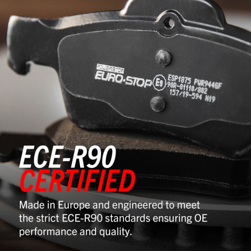 PowerStop ESP0798 EuroStop ECE-R90 Certified Brake Pad Set