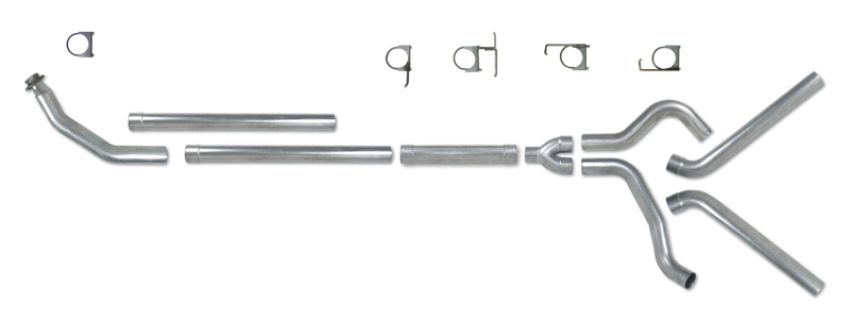 Diamond Eye Performance K4214S-RP Diamond Eye KIT 4in TB MFLR RPLCMENT PIPE DUAL SS: 94-02 DODGE CUMMINS 5.9L