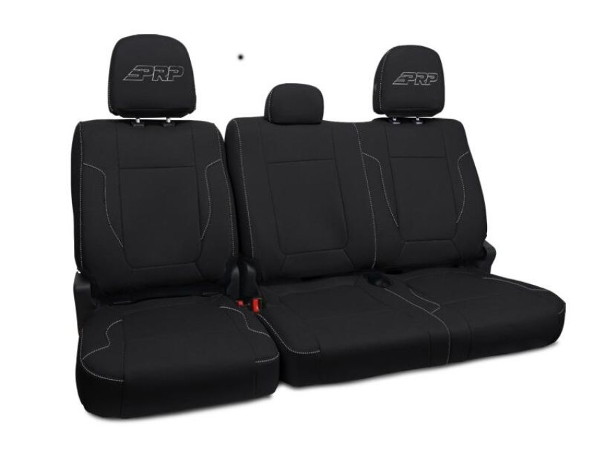 PRP Seats B070-06 PRP 12-14 Ford Raptor  Rear Bench Seat Covers- Black with Silver Stitch