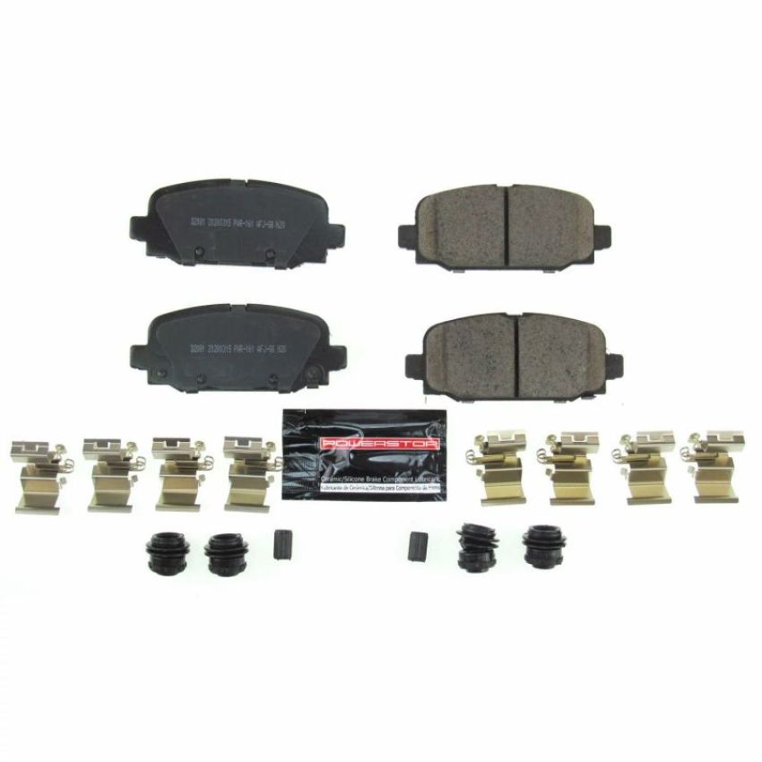 PowerStop Z23-2081 PowerStop - Z23 Daily Driver Carbon-Fiber Ceramic Brake Pads with Hardware Kit
