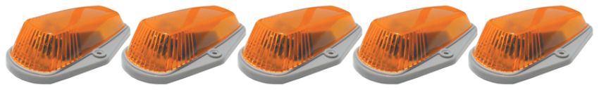 Pacer Performance 20-225 Amber Hi-5 Cab Roof Light Kit, 80-96 Ford Style