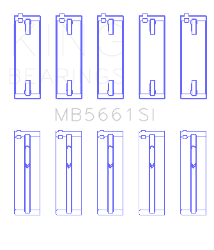 King Audi / Volkswagen ADZ/AWT/APK 1.6/1.8/2.0L Crankshaft Main Bearing Set (Set of 5) (Size +0.5)