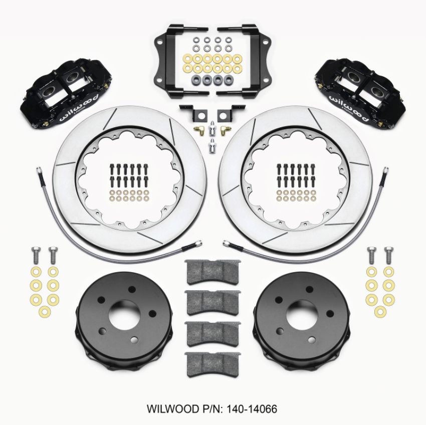 Wilwood 140-14066 Narrow Superlite 4R Rear Kit 14.00in 2007-up Jeep JK w/Lines