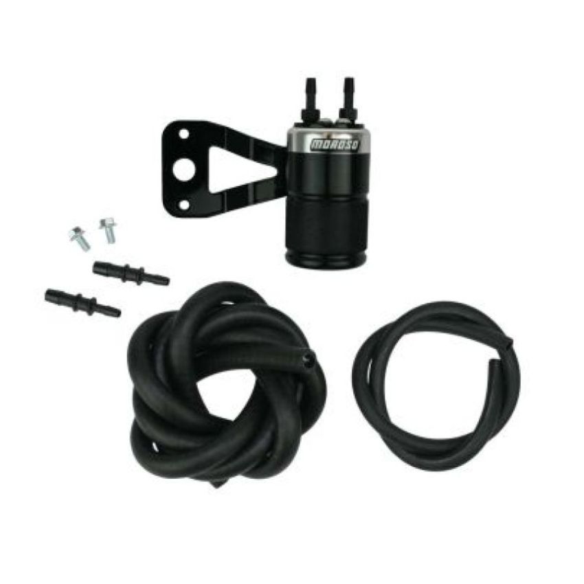 Moroso 85712 Harley-Davidson 88-16 Evo Twin Cam Sportster Air Oil Separator - Black & Polished