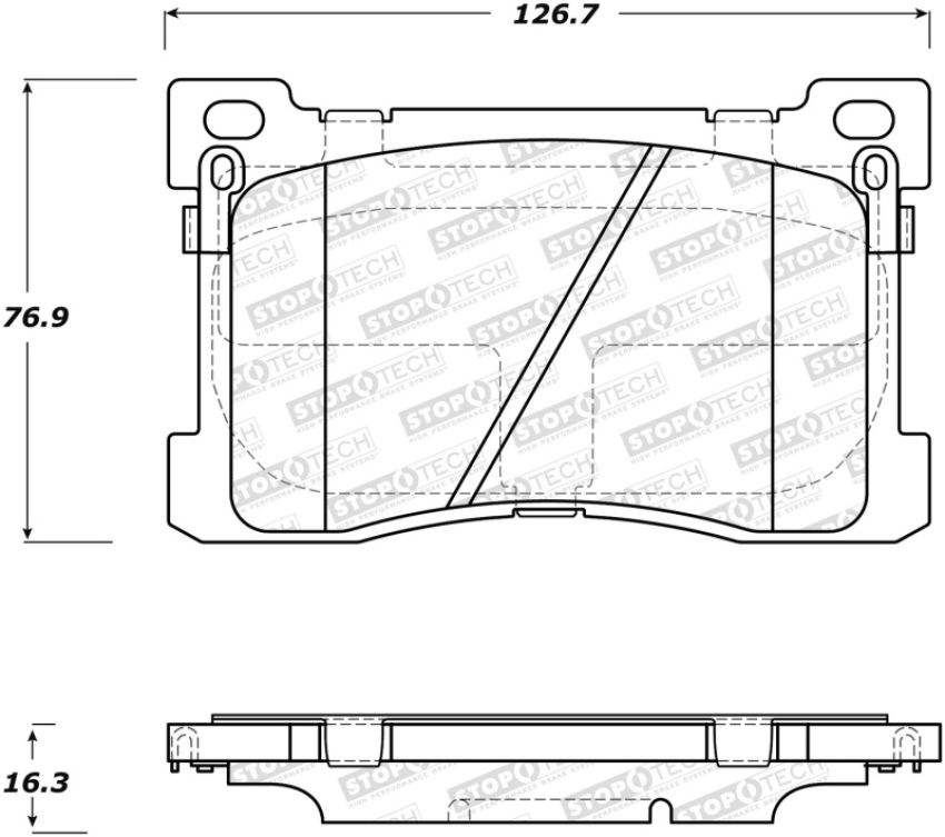 Stoptech 308.15760 Street Brake Pads - Front
